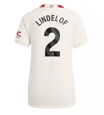 Lacne Ženy Futbalové dres Manchester United Victor Lindelof #2 2023-24 Krátky Rukáv - Tretina